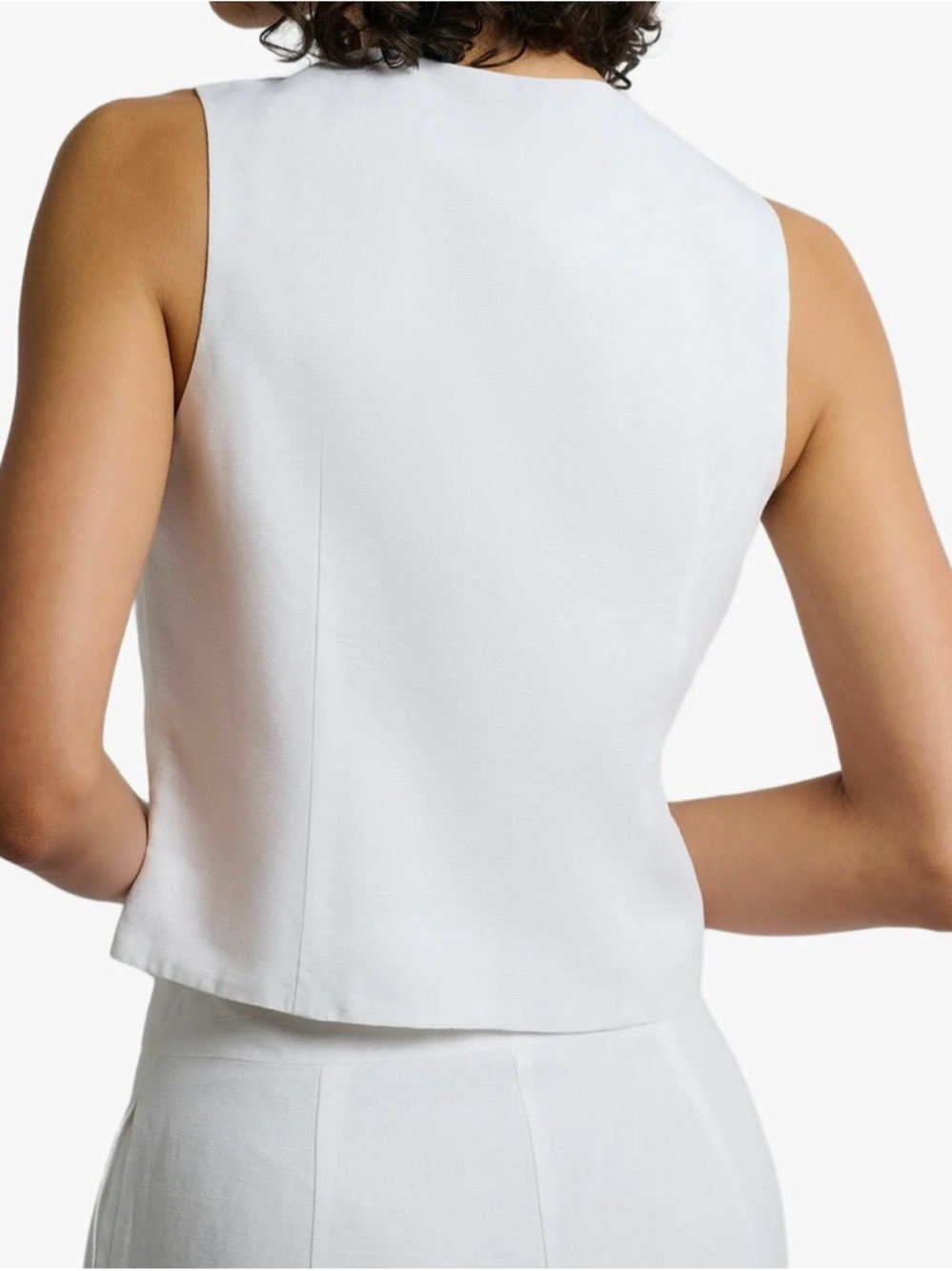 NWT White Onia Womens Relaxed Vest, Size 14 - Picture 2 of 5